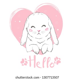 Cute bunny, vector, illustration