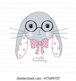 cute bunny vector illustration