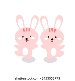 cute bunny vector illustration. for print, wallpaper and gift.