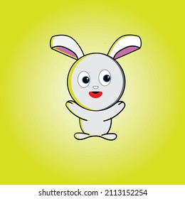 cute bunny vector illustration suitable for children