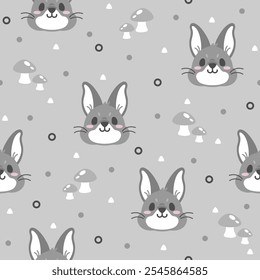 Cute Bunny Vector Pattern Fashion Designs.