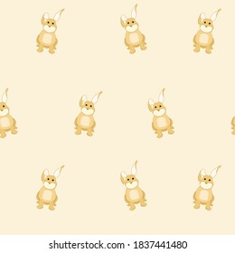 Cute bunny vector seamless pattern