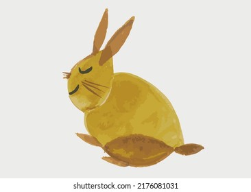 cute bunny vector stylized illustration