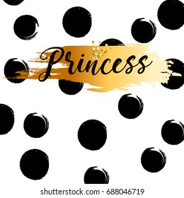 Cute bunting as festive glitter letters and crown for your decoration, can be used for birthday or baby shower invitation card