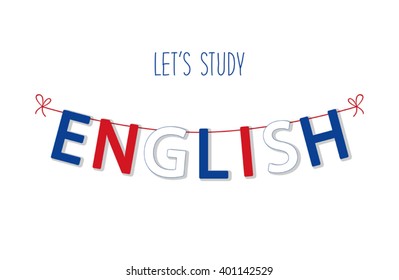 Cute Bunting Flags For English Language Day