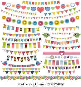 Cute bunting and garland set