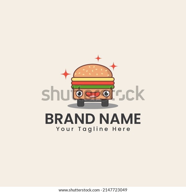 Cute burger car logo is\
perfect for burger logos, cafes, restaurants, food, media,\
entertainment, etc