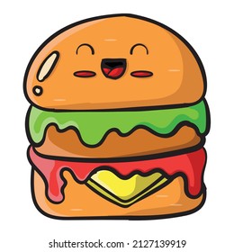 personaje vectorial de dibujos animados lindo. Apropiado para la alimentación y las bebidas, bar restaurante o cafetería, o como medio de enseñanza o libros de coloración para niños o jóvenes estudiantes.