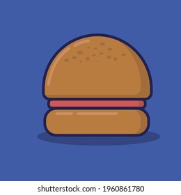 cute burger design with pretty bun color and meat layer