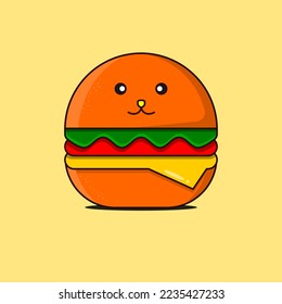 una tira cómica de vector de hamburguesa
