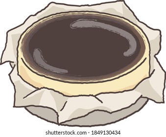 cute Burnt Basque Cheesecake illust