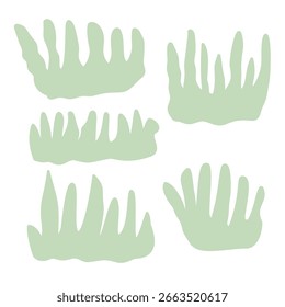 Cute bushes collection with flat design
