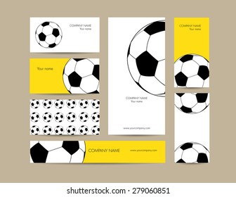 Cute business elements - cards, banner and folder