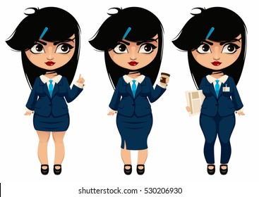 Cute business girl in formal clothes