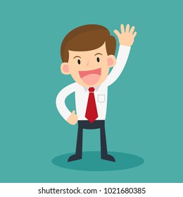 cute business man character vector