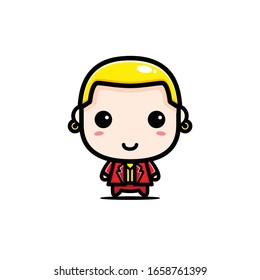 cute businessman character vector design