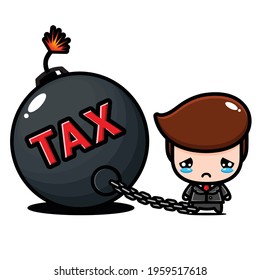 cute businessman character vector design