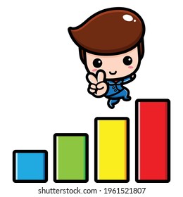 cute businessman character vector design