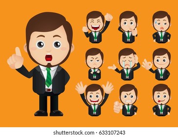 cute businessmen set