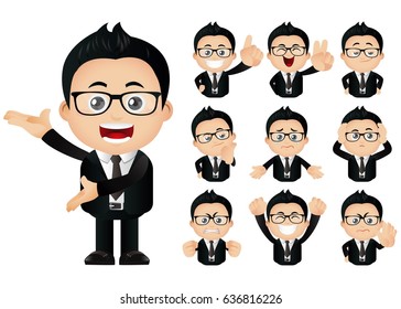 cute businessmen set