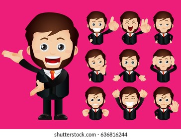 cute businessmen set