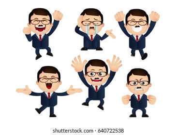 cute businessmen set