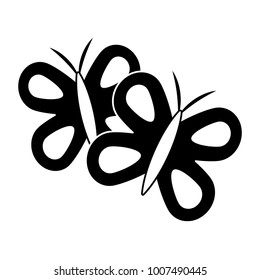 cute butterflies spring animal outline