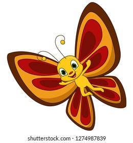Cute butterfly cartoon