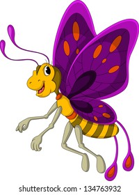 cute butterfly cartoon