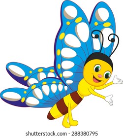 cute butterfly cartoon