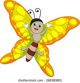 cute butterfly cartoon