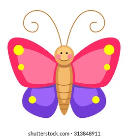 Cute butterfly cartoon
