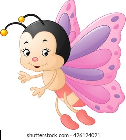 Cute butterfly cartoon