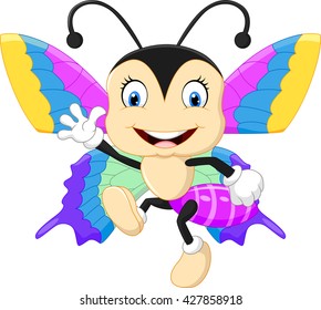 Cute butterfly cartoon