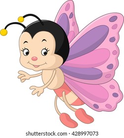 Cute butterfly cartoon