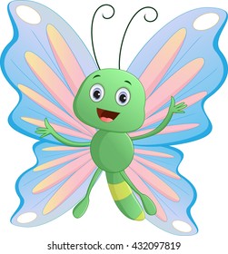 Cute butterfly cartoon