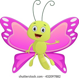 Cute butterfly cartoon