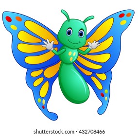 Cute butterfly cartoon