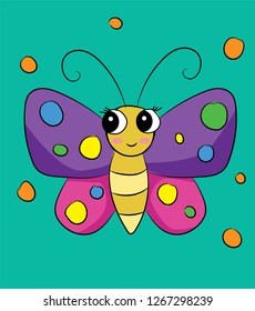Cute Butterfly cartoon character