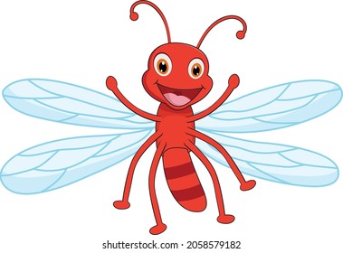 Cute butterfly cartoon vector art and illustration