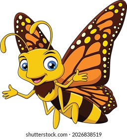 Cute Butterfly cartoon vector illustration