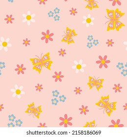 cute butterfly design Seamless Vector Pattern. 