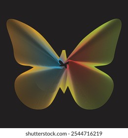 A Cute Butterfly Drawing In Illustration