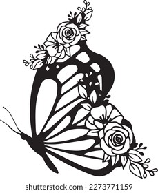 Cute Butterfly Floral Wildflower Design