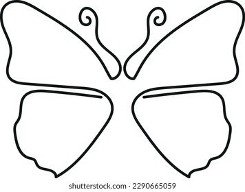 
a cute butterfly front line drawing
