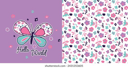 cute butterfly graphic tees for girl