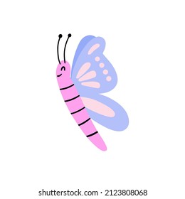 Cute Butterfly-Handgezeichnete Vektorgrafik