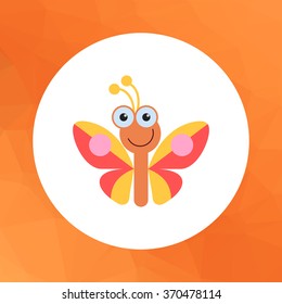 Cute butterfly icon