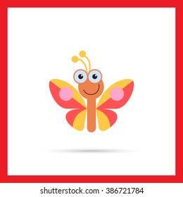 Cute butterfly icon