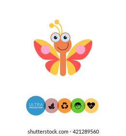 Cute butterfly icon